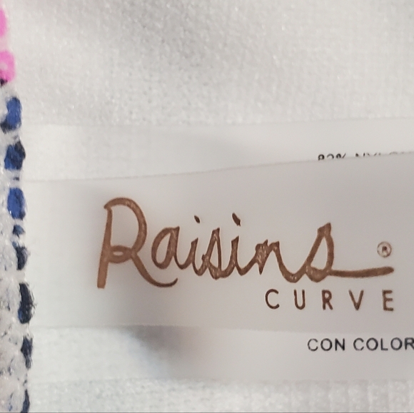 Raisins Eye Catching Colorful One Piece Swimsuit. 20W. New Without Tag. - Picture 2 of 8